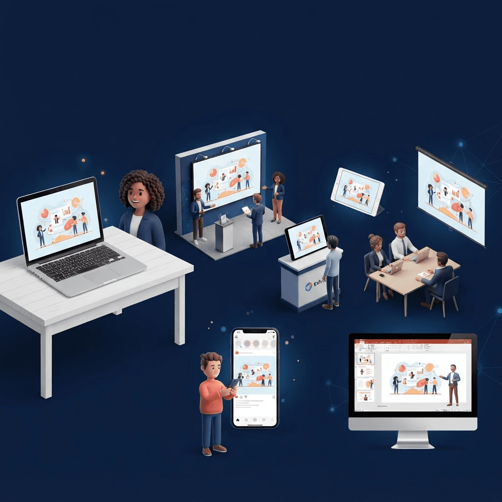 Un mismo video explicativo para software utilizado en web, ventas, presentaciones, ferias, redes sociales y pitch